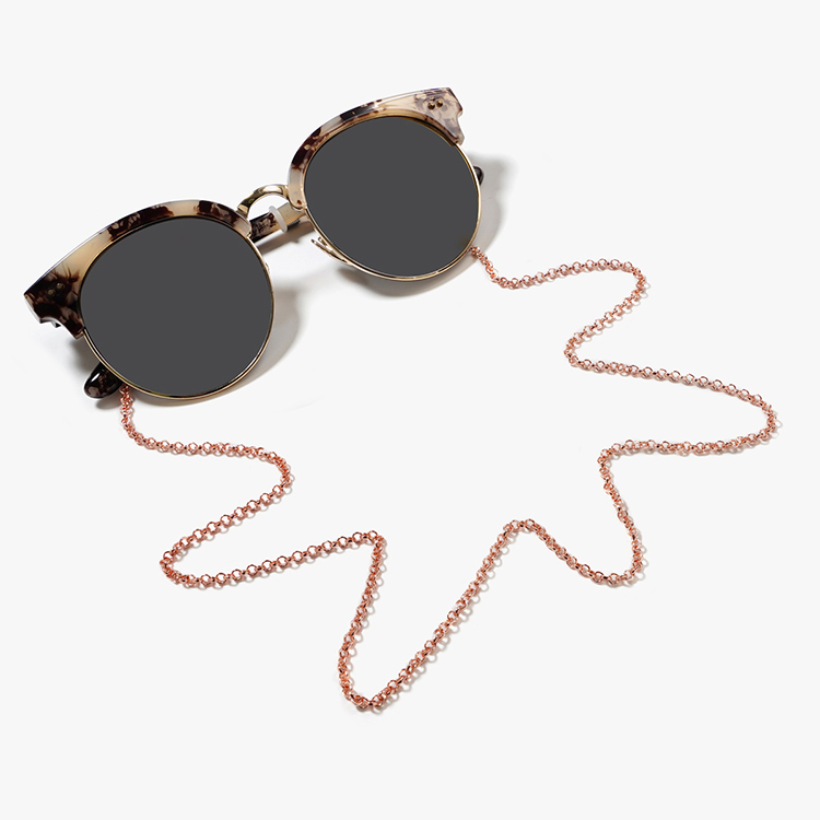 Porte-chaîne en acrylique pour lunettes Longes de chaîne de lunettes en acrylique rétro Chaîne de lunettes en métal réglable en acier inoxydable