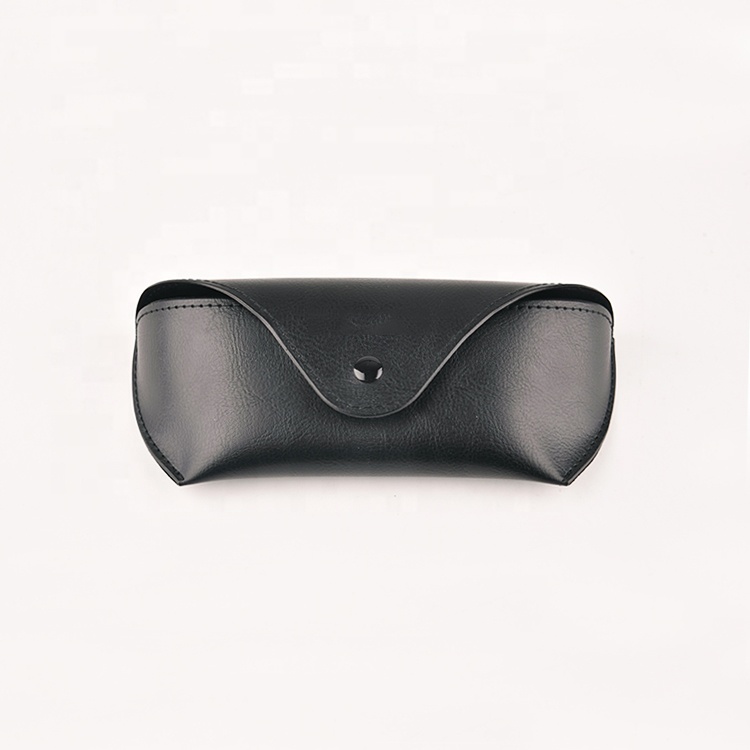 Pochettes de boîte à lunettes noires avec logo personnalisé 